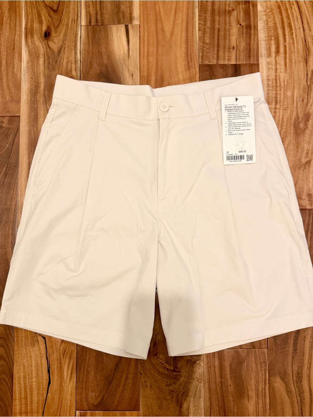 Lululemon Woven Relaxed-Fit Short 8” Light Ivory Size 32 NWT $98 Retail - Picture 2 of 5